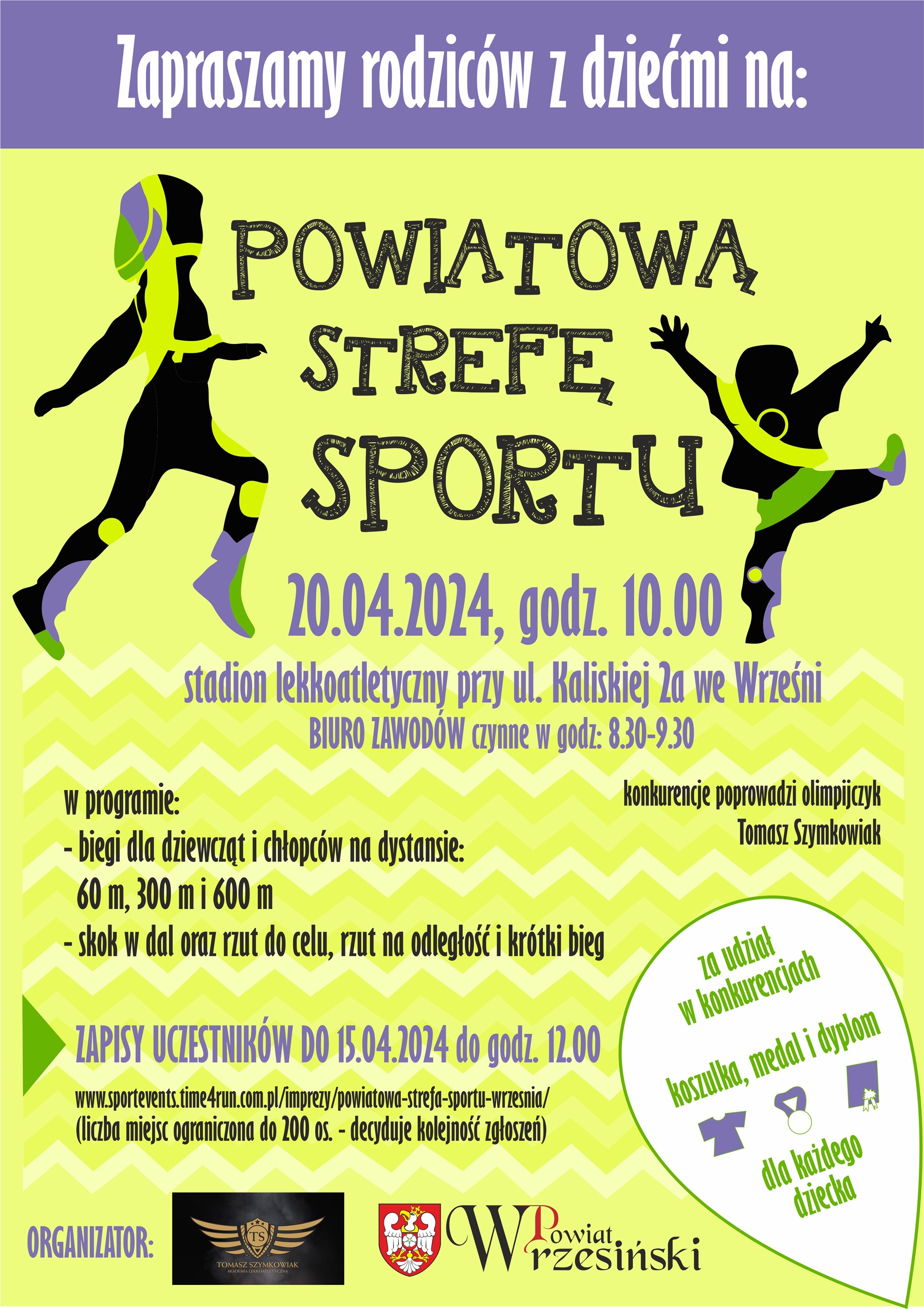 plakat Powiatowej Strefy Sportu – Września 2024