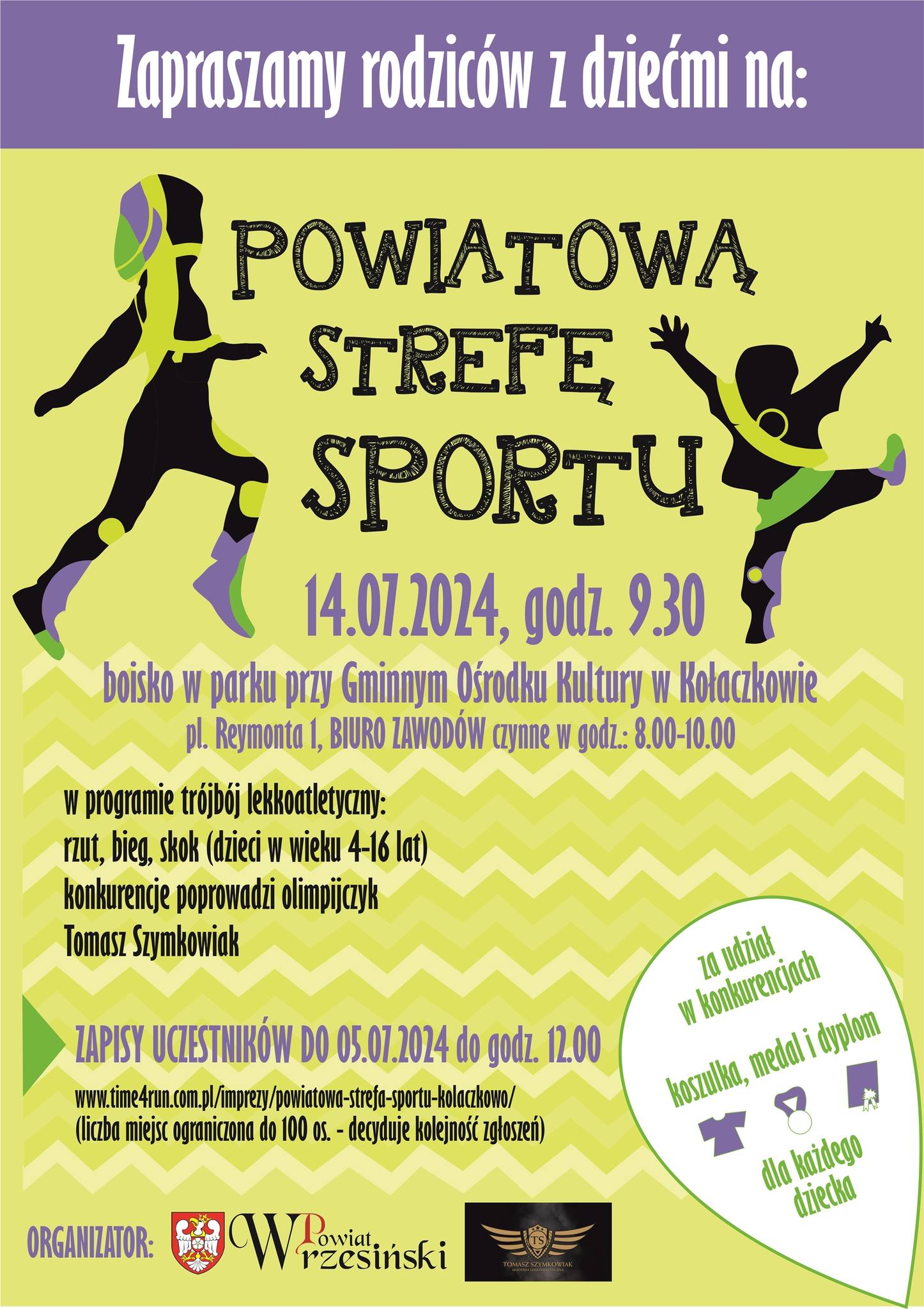 plakat Powiatowej Strefy Sportu – Kołaczkowo 2024